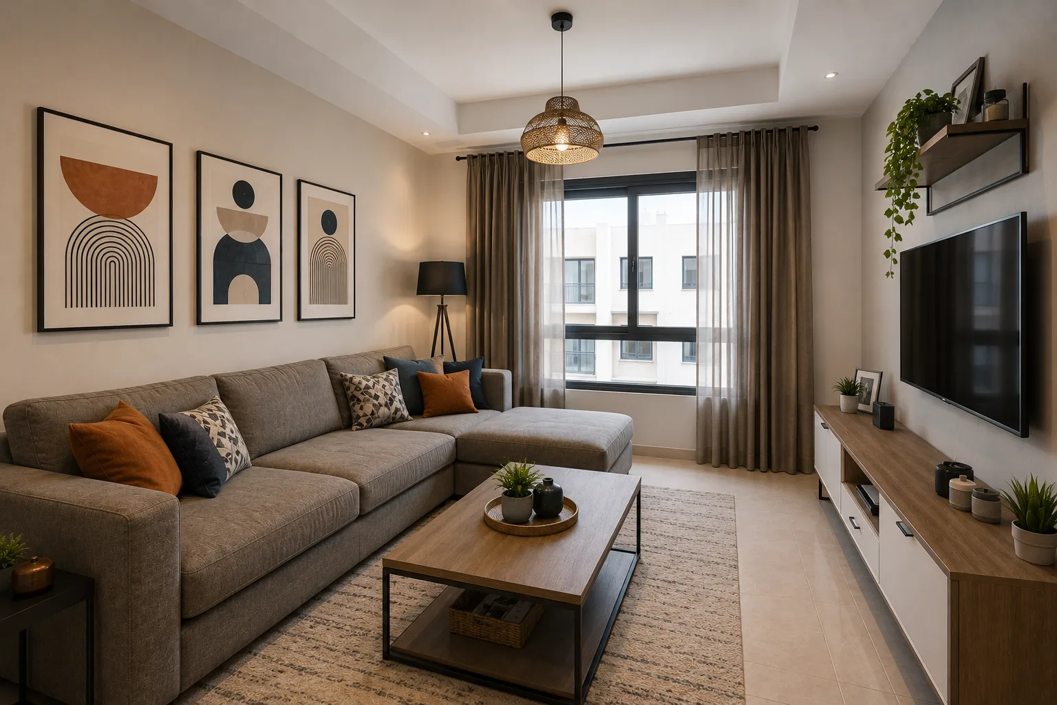 Séjour d’un appartement El Menzeh